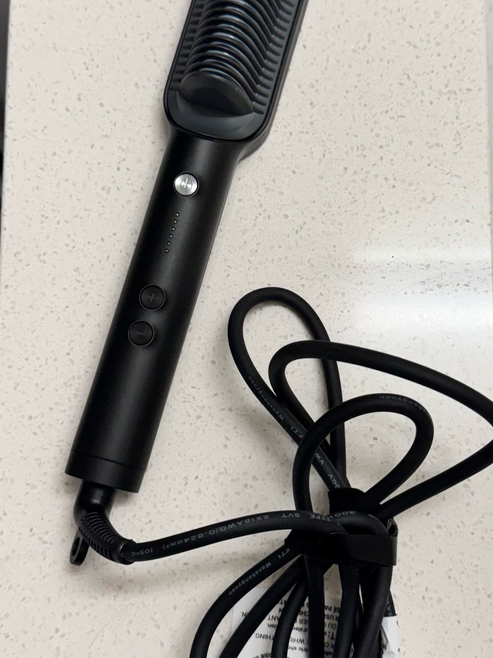 TYMO Black Electric Hair Straightening Brush